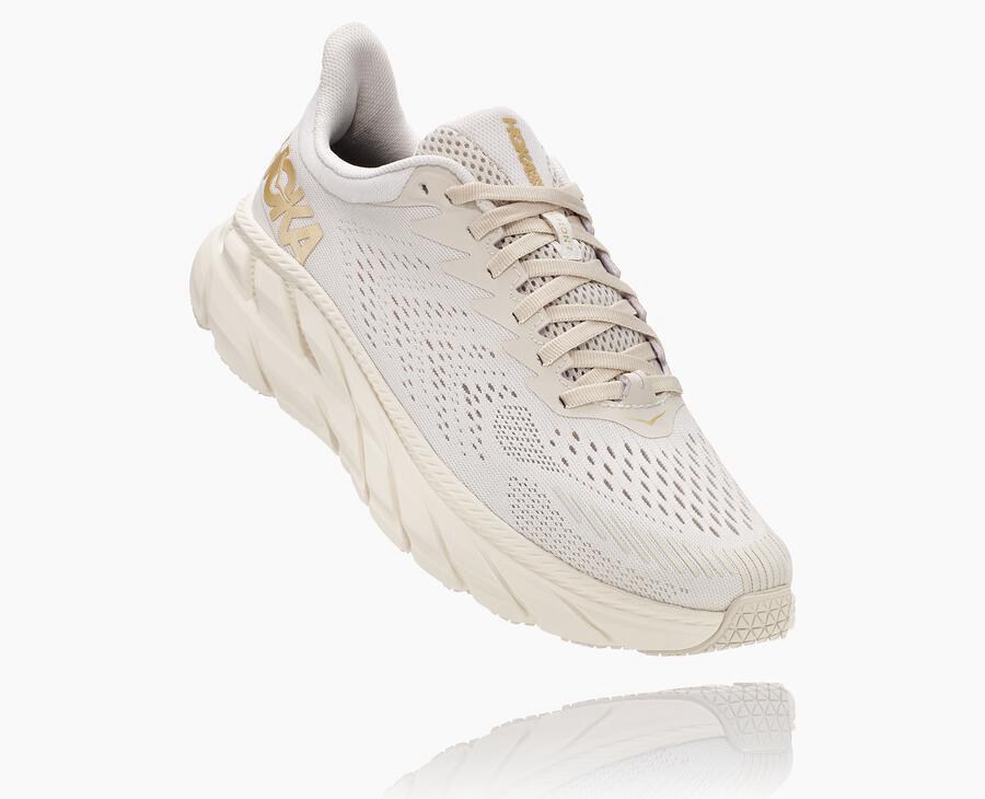 Hoka One One Koşu Ayakkabısı Kadın Beyaz - Clifton 7 - JC7284109